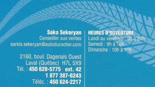 Sako Sekeryan - auto Durocher